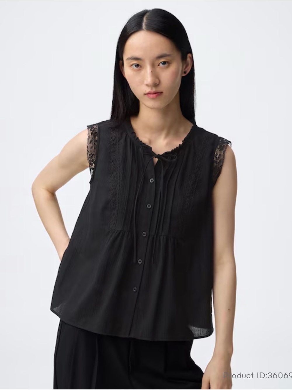 Lace Sleeveless Blouse